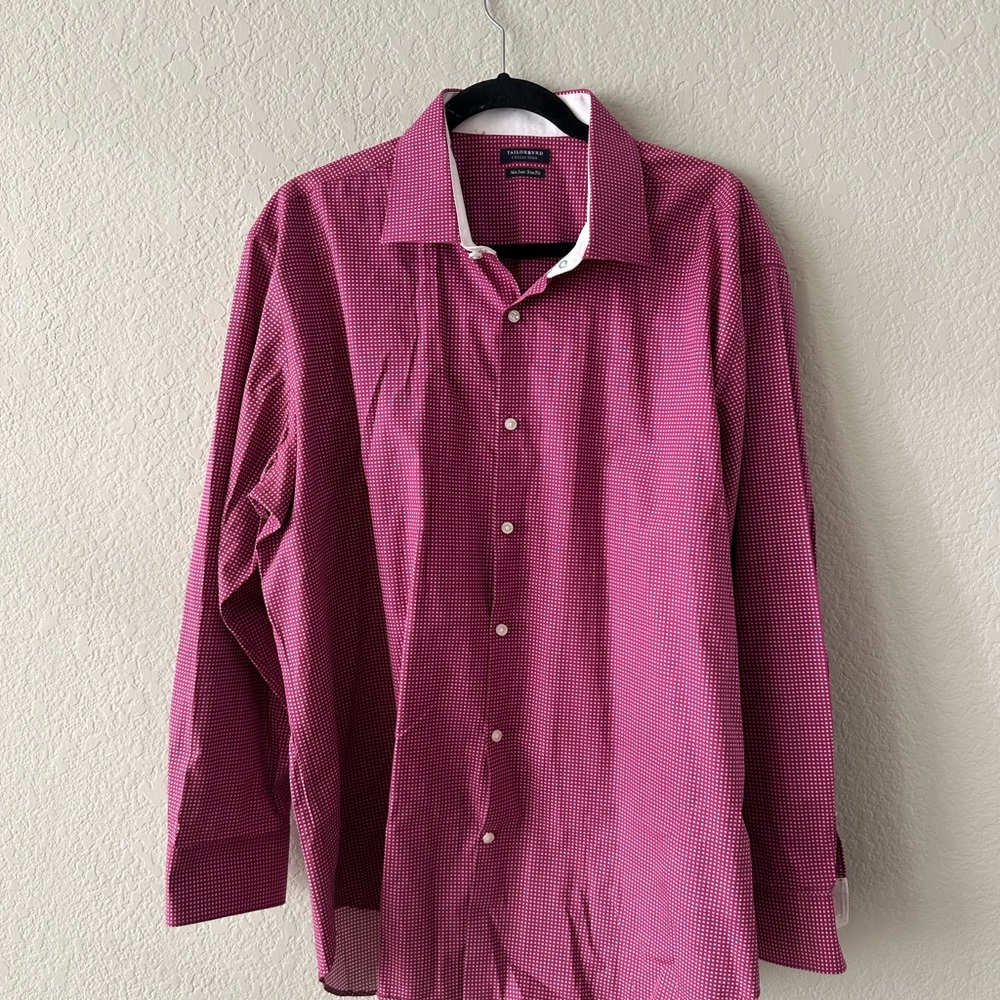 Tailorbyrd Men's Vibrant Red Button Down Shirt